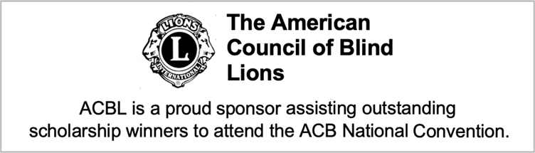 Banner ad for The American Council of Blind Lions - proud convention sponsor