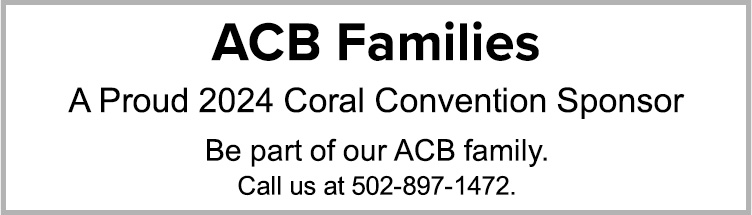 Banner ad for ACB Families - A proud 2024 Coral convention sponsor