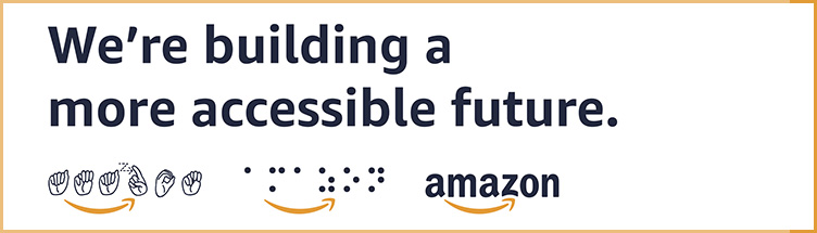 Banner ad for Amazon - We're building a more accessible future