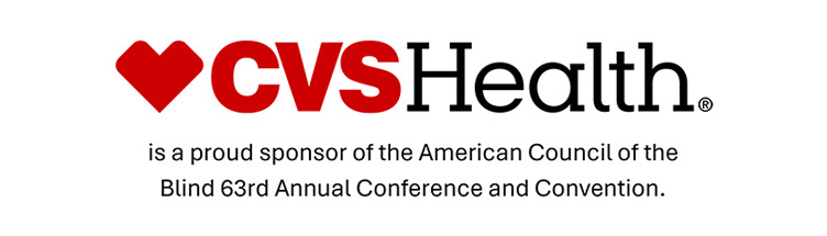 Banner ad for CVS Health - Proud sponsor of the ACB 63rd Convention