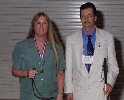 Richard Bird and Julie Carroll paused for a picture before going to their next
meetings.