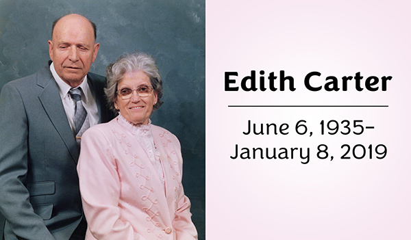Edith and her husband James. June 6, 1935 - January 8, 2019