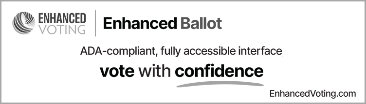 Banner ad for Enhanced Voting - Vote with confidence