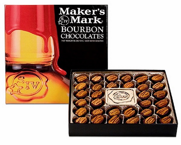 Box of Bourbon Balls opened and closed views